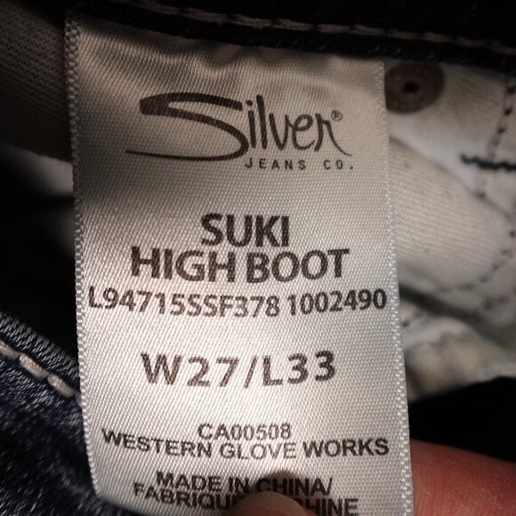 Silver jeans Suki high boot women's 27 blue denim - Picture 11 of 12